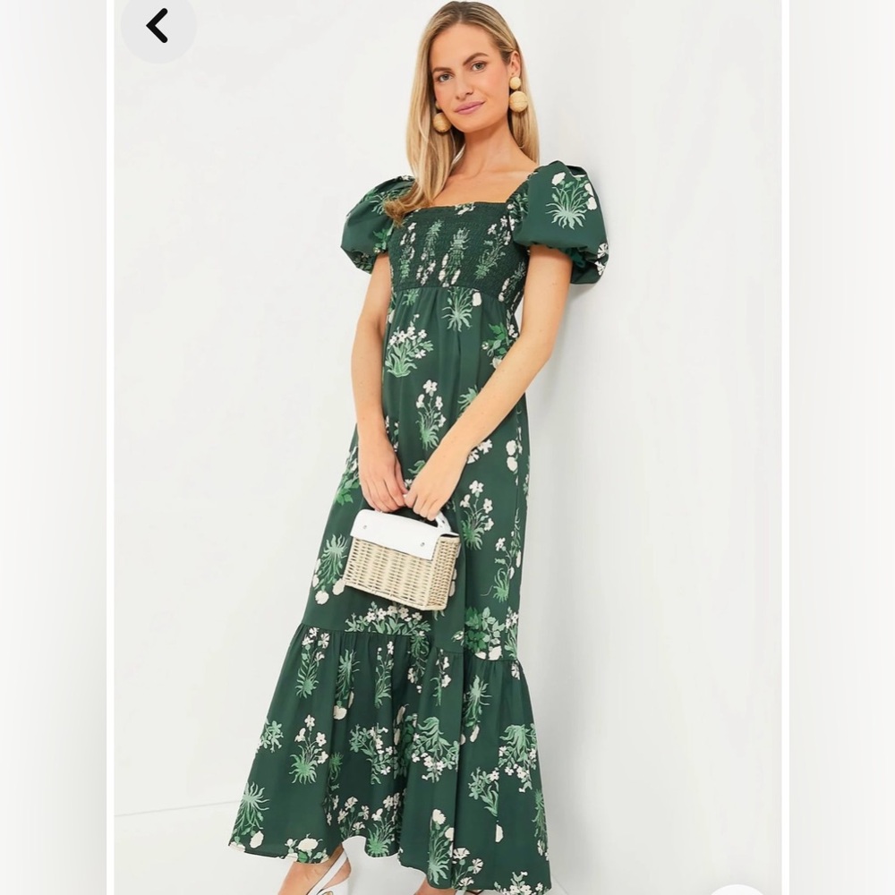 GORGEOUS Viridian Stamped Bouquets Gabrielle Dress from Tuckernuck.New with tags